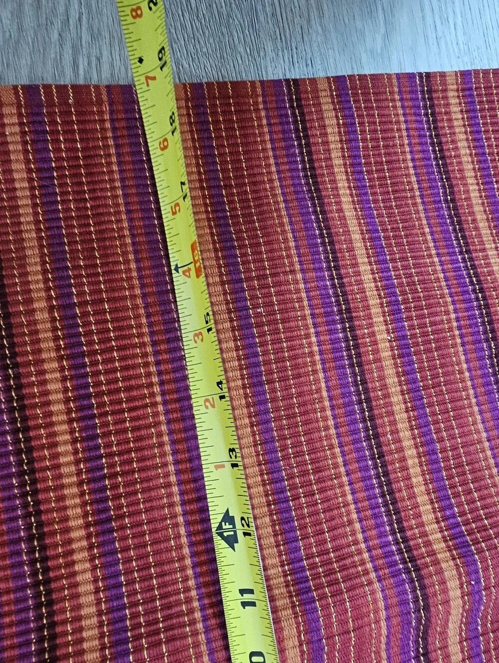 Pier 1 Imports Hot Ribbed Placemats Set of 6 Red Orange Stripe Cotton 14x20